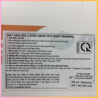 Máy hâm sữa và thức ăn siêu tốc Fatz Baby