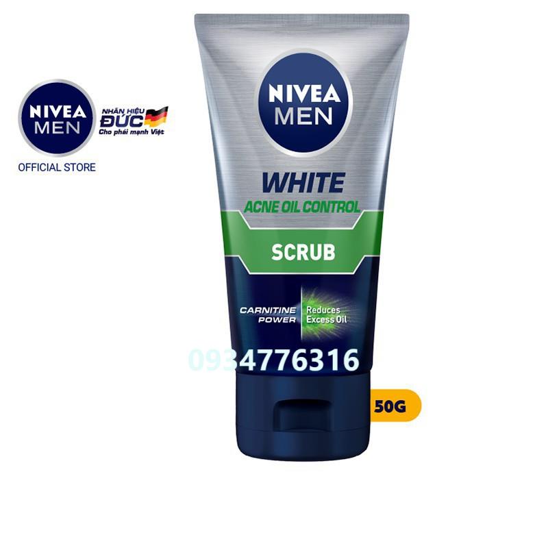 ✅ Sữa rửa mặt Nivea Men giúp kiểm soát nhờn chứa hạt mát-xa 50-100g