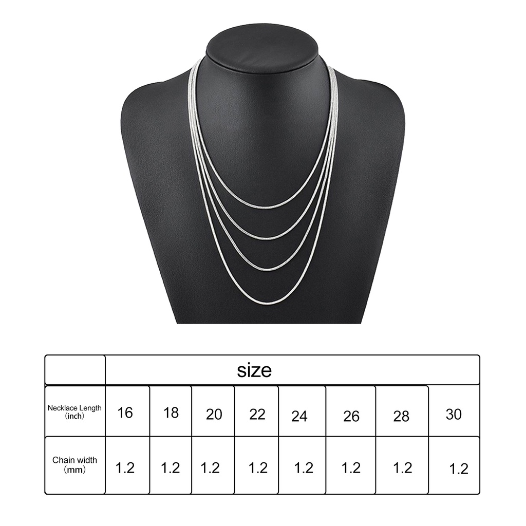 Vòng cổ Hình Rắn 1.2mm Thời Trang Dành Cho Nữ