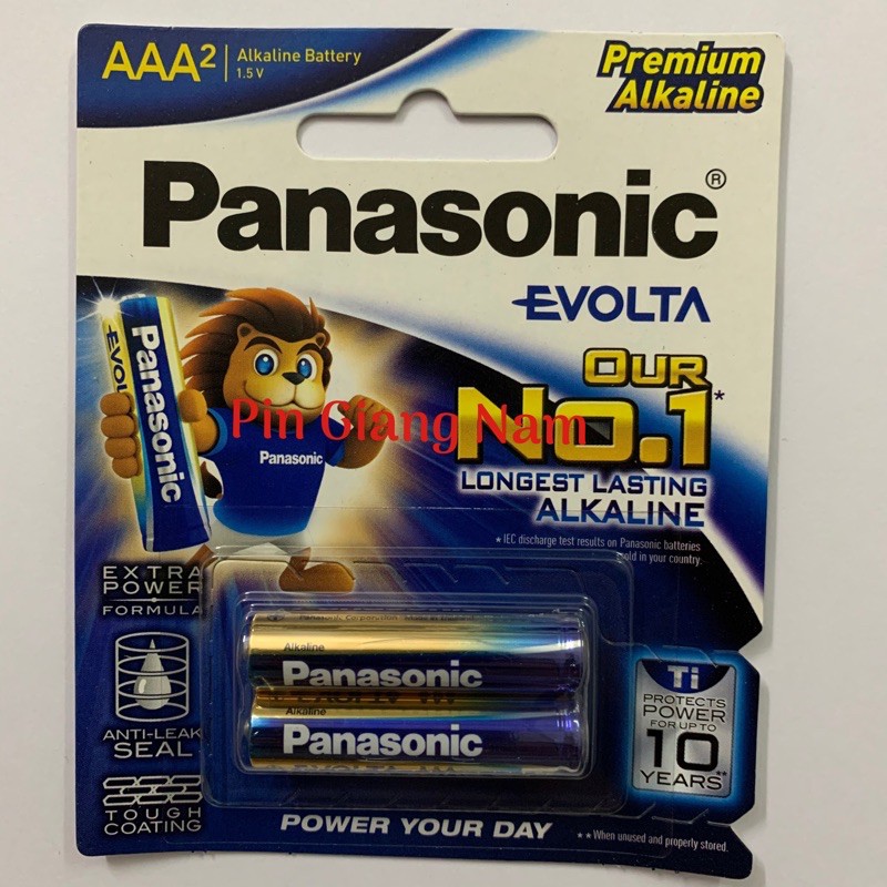 Pin AAA Panasonic Evolta LR03EG/ Pin đũa Panasonic Evolta vỉ 2 viên