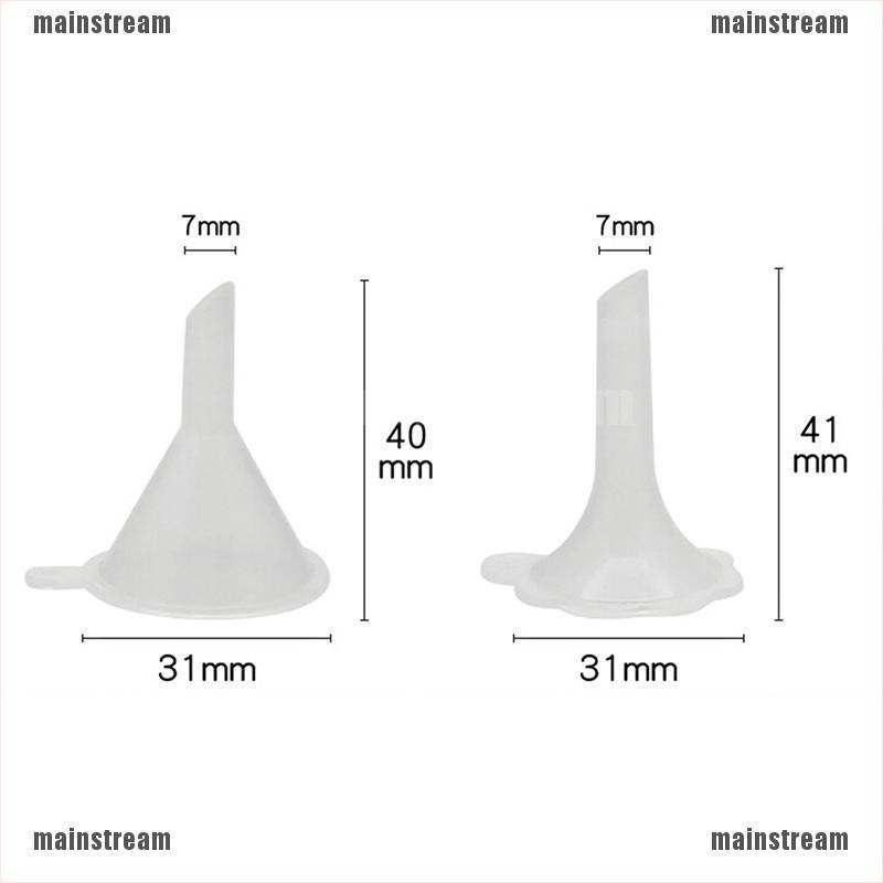 [main] 10PCS Cute Small Plastic For Perfume Diffuser Bottle Mini Liquid Oil Funnels Lab [stream]