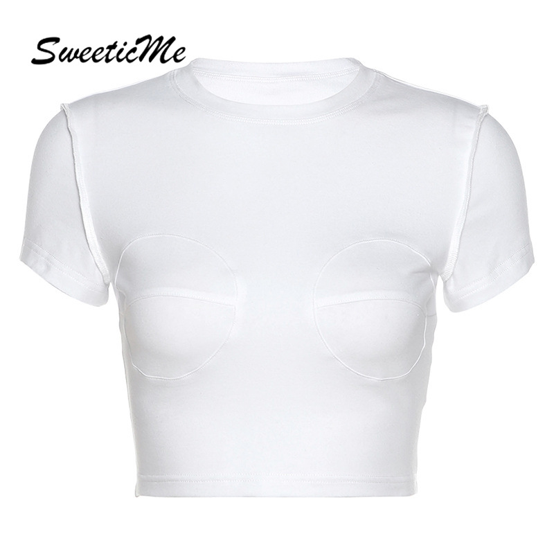 Áo Thun Tay Ngắn Màu Sắc Đơn Giản Cho Nữ