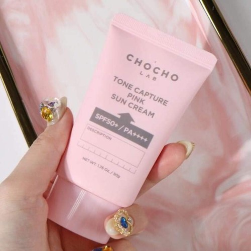 Kem Chống Nắng Nâng Tông, Bảo Vệ Da Chocho's Lab Tone Capture Pink Sun Cream SPF50+/PA++++ 50g