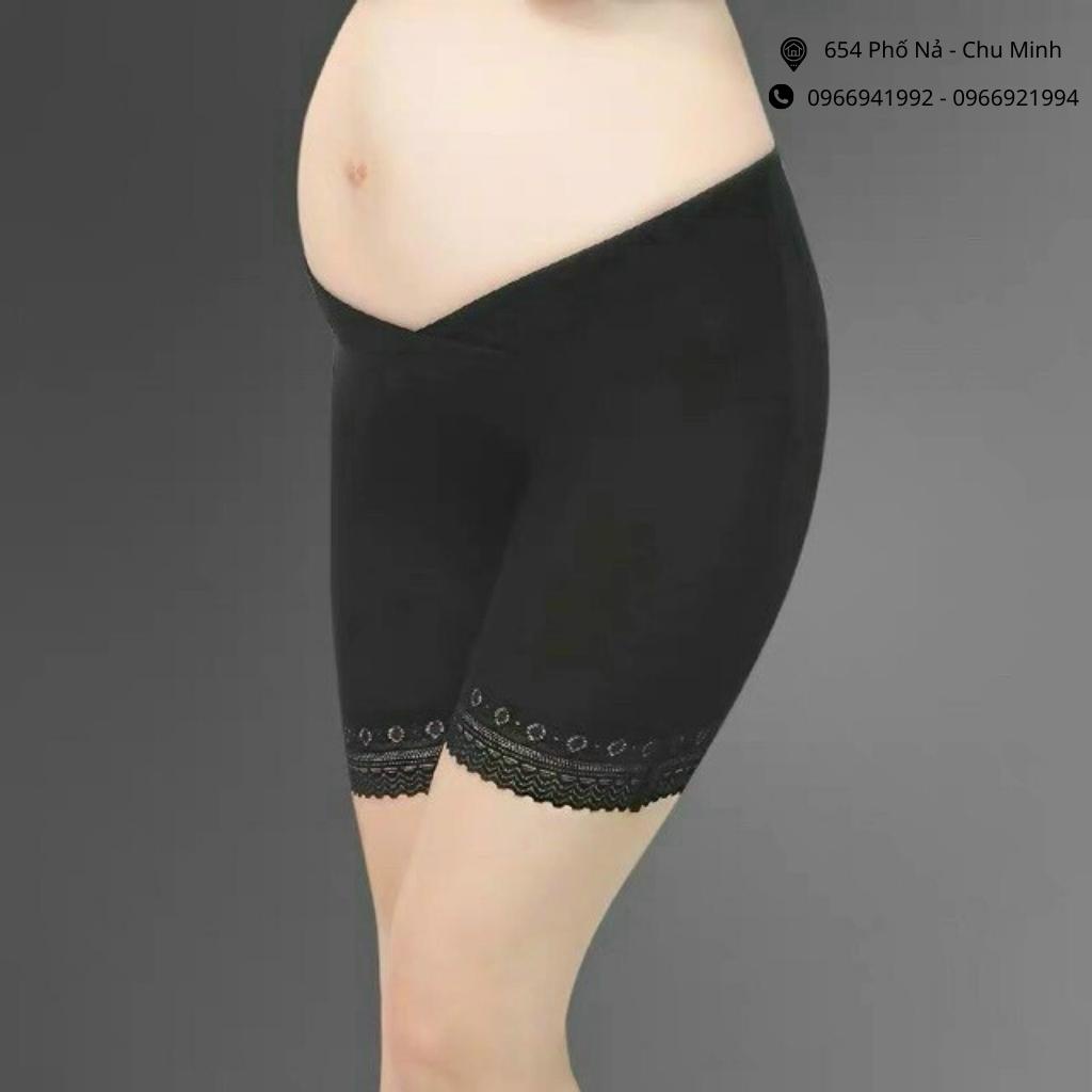 Quần Đùi Bầu Cạp Chéo Mặc Trong Váy Và Mặc Ngủ cho bà bầu mùa hè (hàng loại 1)