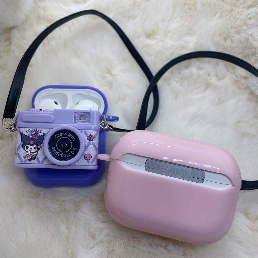 Vỏ Bảo Vệ Hộp Sạc Tai Nghe AirPods 1 / 2 / 3 / Pro Bằng TPU Mềm Hình Máy Ảnh