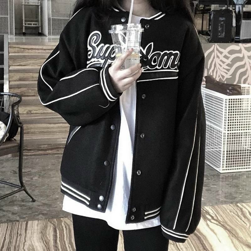 Áo Khoác Dù Bomber Nam Nữ Supreme Kẻ Sọc Unisex Chất Dày Dặn