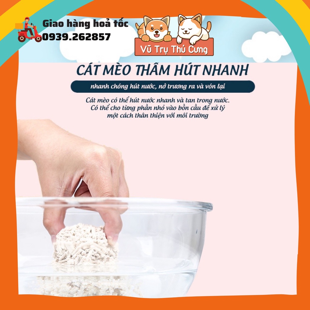 Cát đậu nành Kitcat Soya Clump cho mèo, cát vệ sinh cho mèo vón cục, khử mùi tốt 2,8Kg