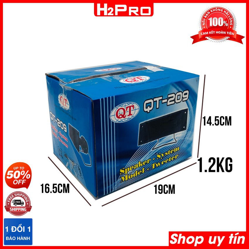 Đôi loa treble kèn QT-209 H2Pro 180W-8 ôm-từ 70 (2 loa), cao cấp (tặng tụ 20K, hàn sẵn tụ vào loa)