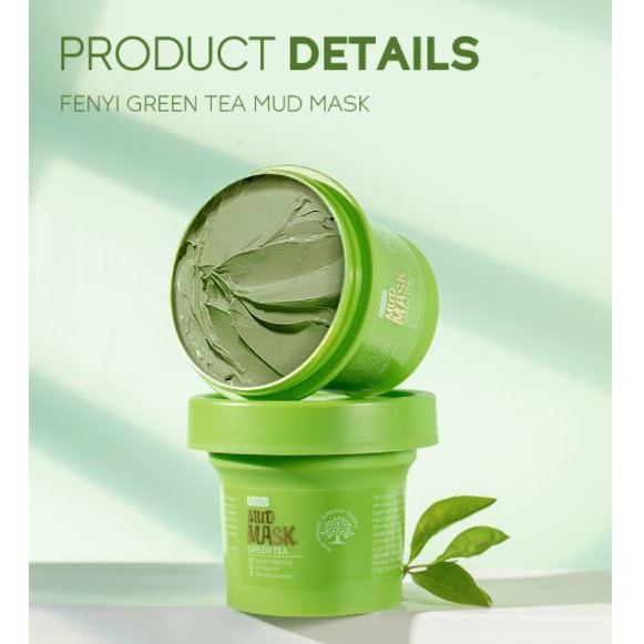 Mặt Nạ Fenyi Matcha Bùn Đất Sét Trà Xanh - Giảm Mụn Làm Sạch Lỗ Chân Lông Sáng Da 100g