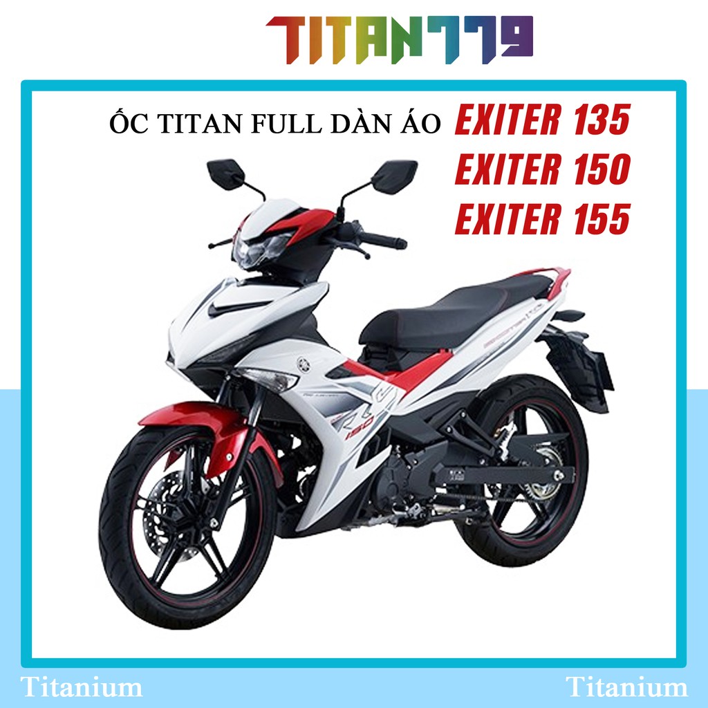 (101) Full bộ 29 ốc dàn áo Titan Gr5 bắt xe Exiter 135 150 155 Ex135 Ex150 Ex155 bắt dàn áo,bình dầu, ốp pô