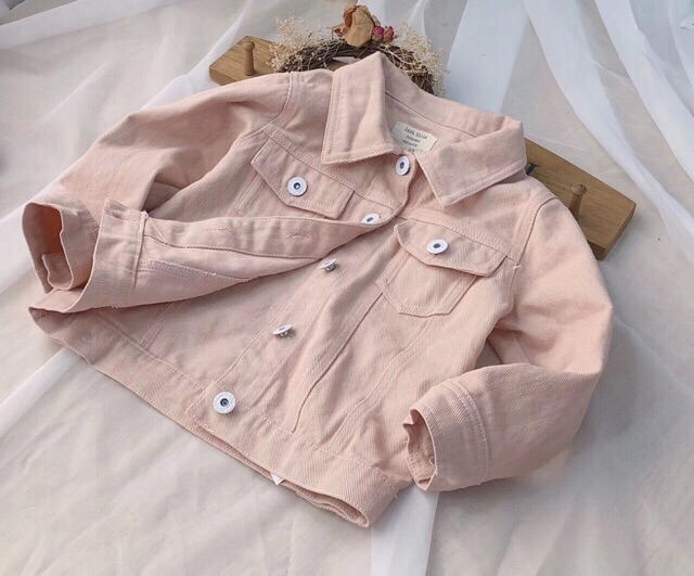 Áo khoác Denim Zara Girl Hồng 7-8y