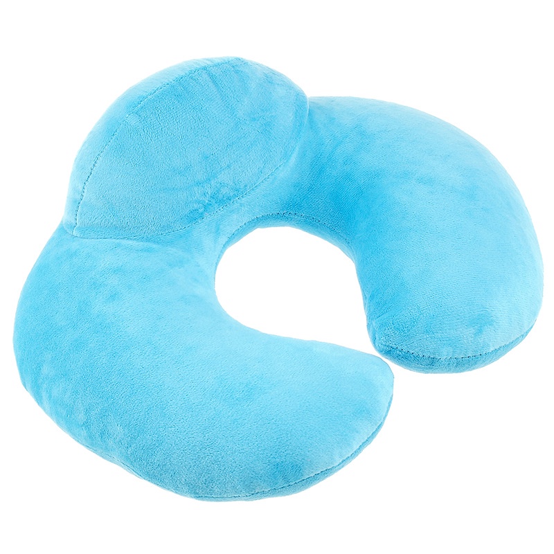 1 Gối Bơm Hơi Mềm Mại Hình Chữ U Dùng Cho Đi Du Lịch