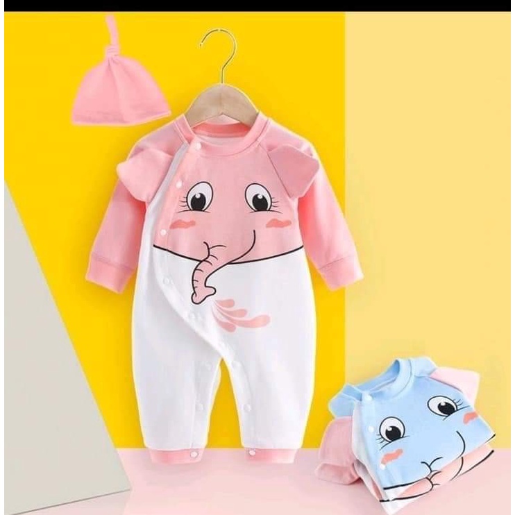 [Siêu Sale] BODY DÀI KÈM MŨ RỜI NHIỀU HÌNH CHẤT COTTON MỀM MỊN SIZE 4-16KG(BDMR)