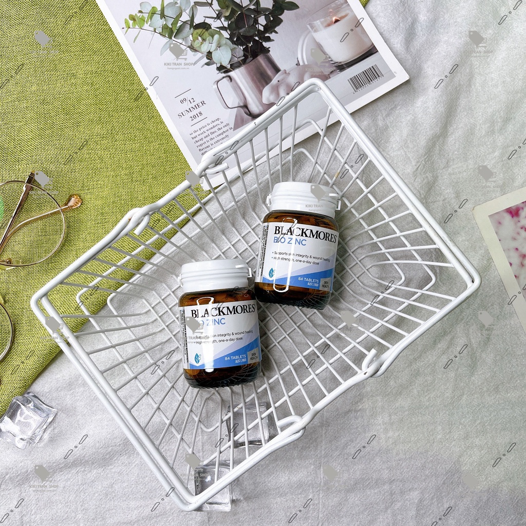 Viên uống bổ sung kẽm khỏe da, giảm mụn Blackmores Bio Zinc hộp 84 viên, hàng nội địa Úc hàm lượng kẽm 125mg nguyên chất