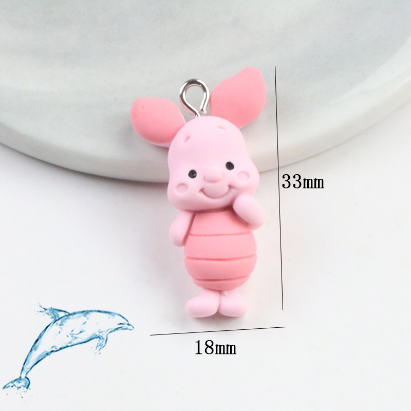 Bộ Phụ Kiện Làm Trang Sức Thủ Công Bằng Nhựa resin Thủ Công Hình Chú Lừa Heo Nhỏ Hoạt Hình Sáng Tạo