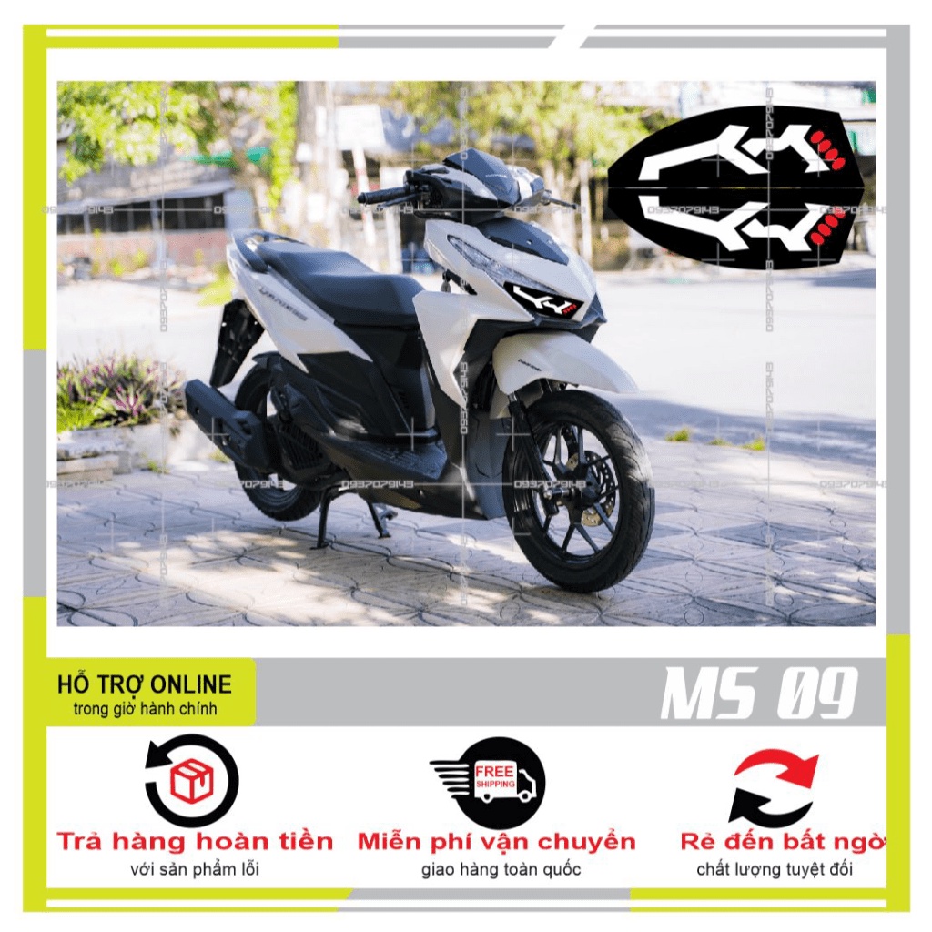 SHINDECAL- TEM DÁN ĐÈN SƯƠNG MÙ XE VARIO 2017  MS 09