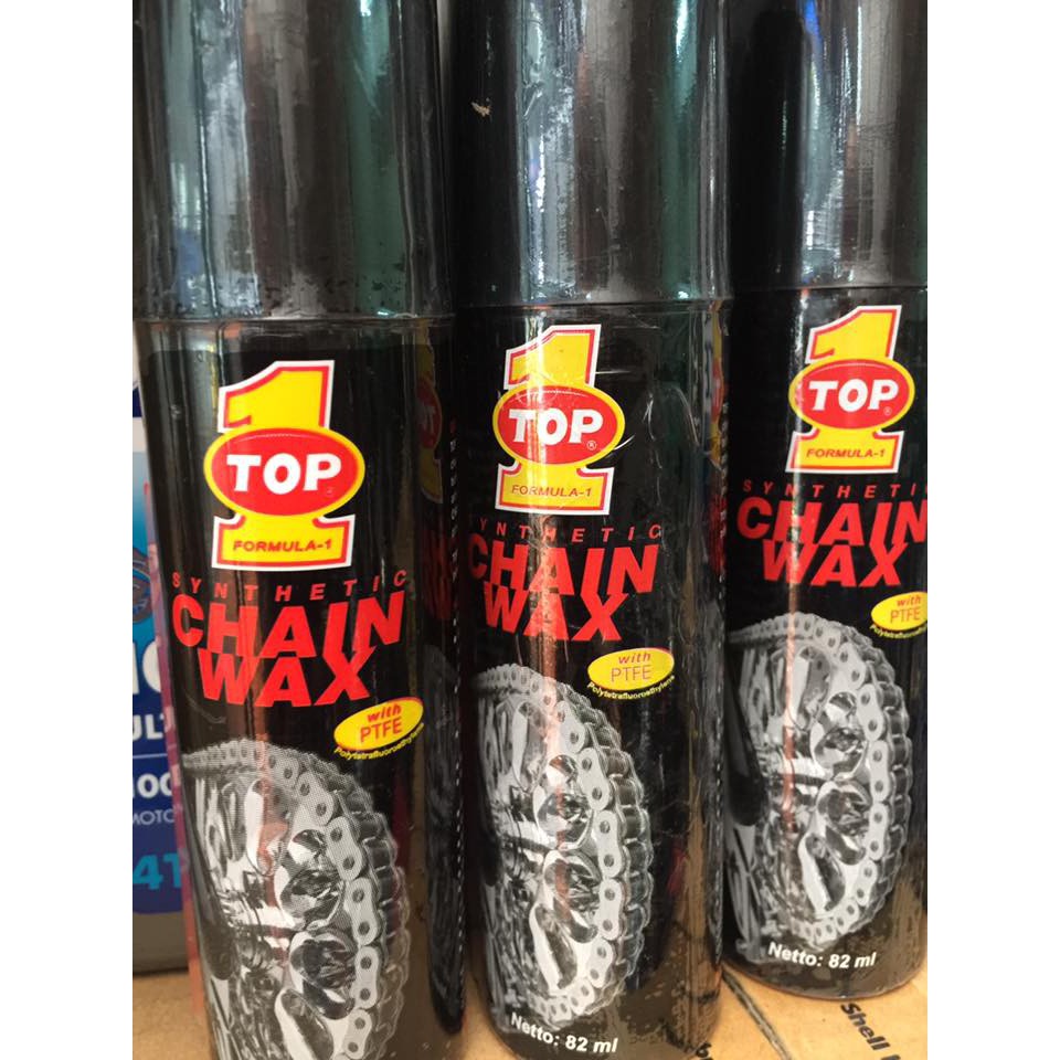 Xịt dưỡng sên Top 1 Chain Lube Wax 82ml - Nhập khẩu Mỹ (Tặng khăn lau xe 3M)