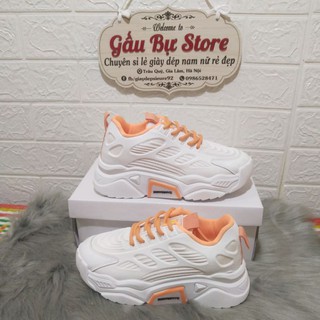 Giày Sneaker Nữ Viền Cam Siêu Hot