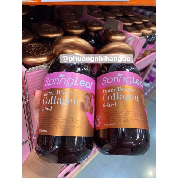 DATE 2025 - BILL MUA TẠI PHARMACY ÚC - HÀNG BAY AIR-VIÊN UỐNG BỔ SUNG COLLAGEN SPRINGLEAF COLLAGEN 6 IN 1  90 VIÊN