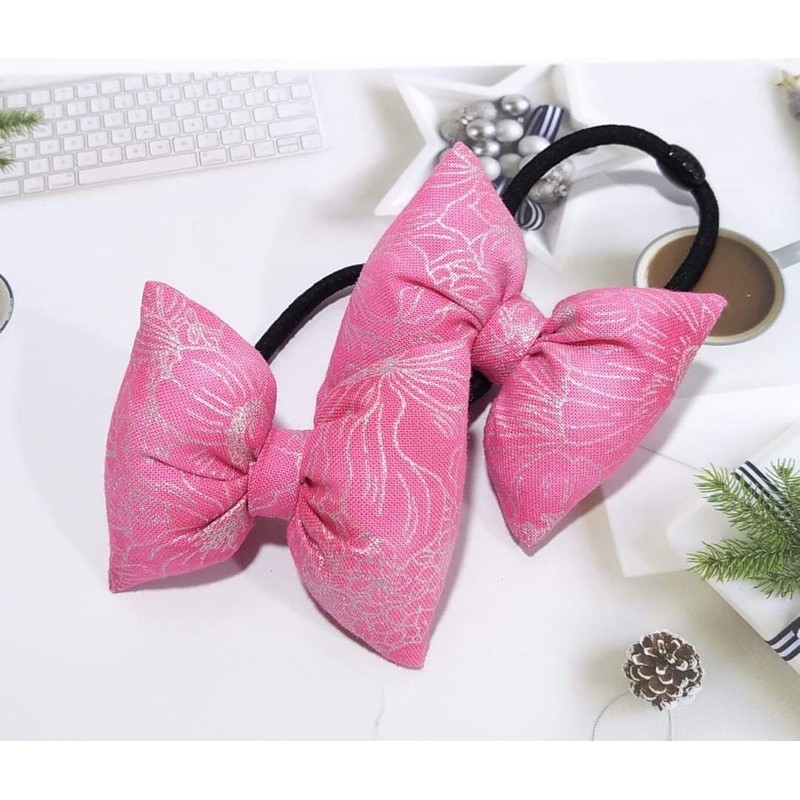 Chun cột tóc hình chiếc nơ nhồi bông (2)