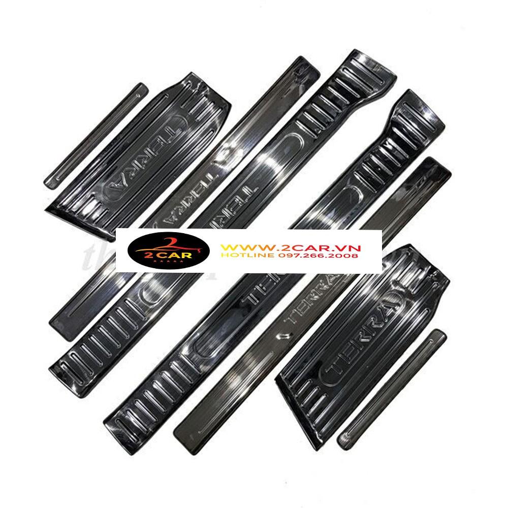 Bộ Ốp bậc cửa, Nẹp bước chân Nissan Terra - Mẫu Titan hàng cao cấp