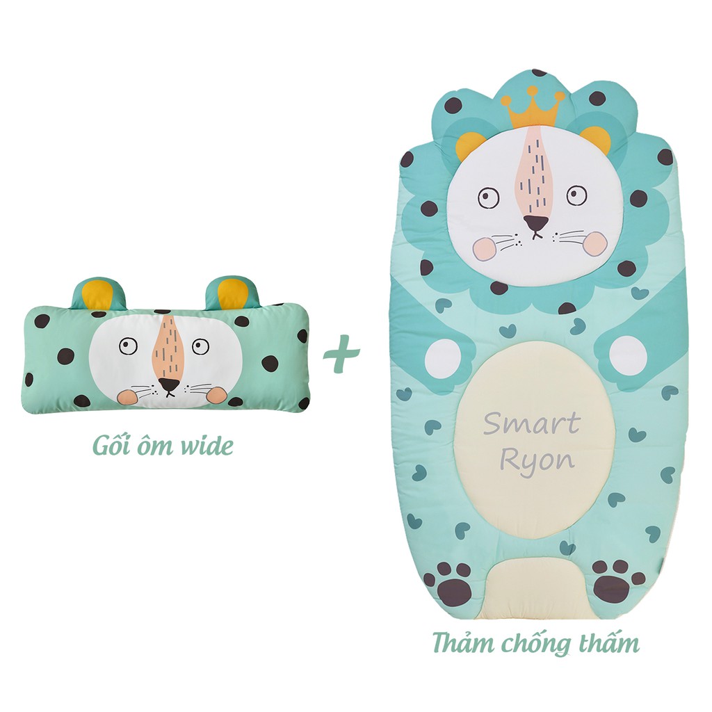 Bộ gối ôm hình thú cưng và thảm chống thấm cho bé nhập khẩu Bonitabebe  Hàn Quốc