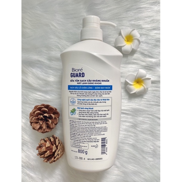Sữa tắm Biore Guard mát lạnh kháng khuẩn, sạch mịn 800g
