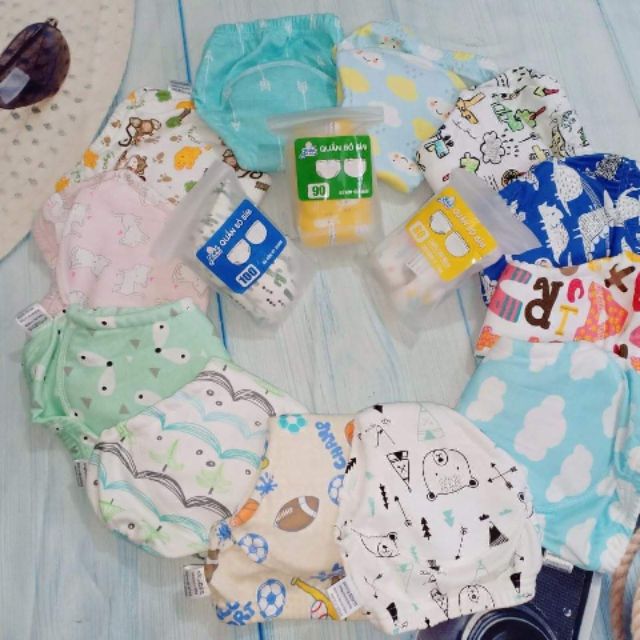 Quần bỏ bỉm Goodmama 6 lớp dành cho bé trai bé gái size 80,90,100,110 ( set 5 quần)