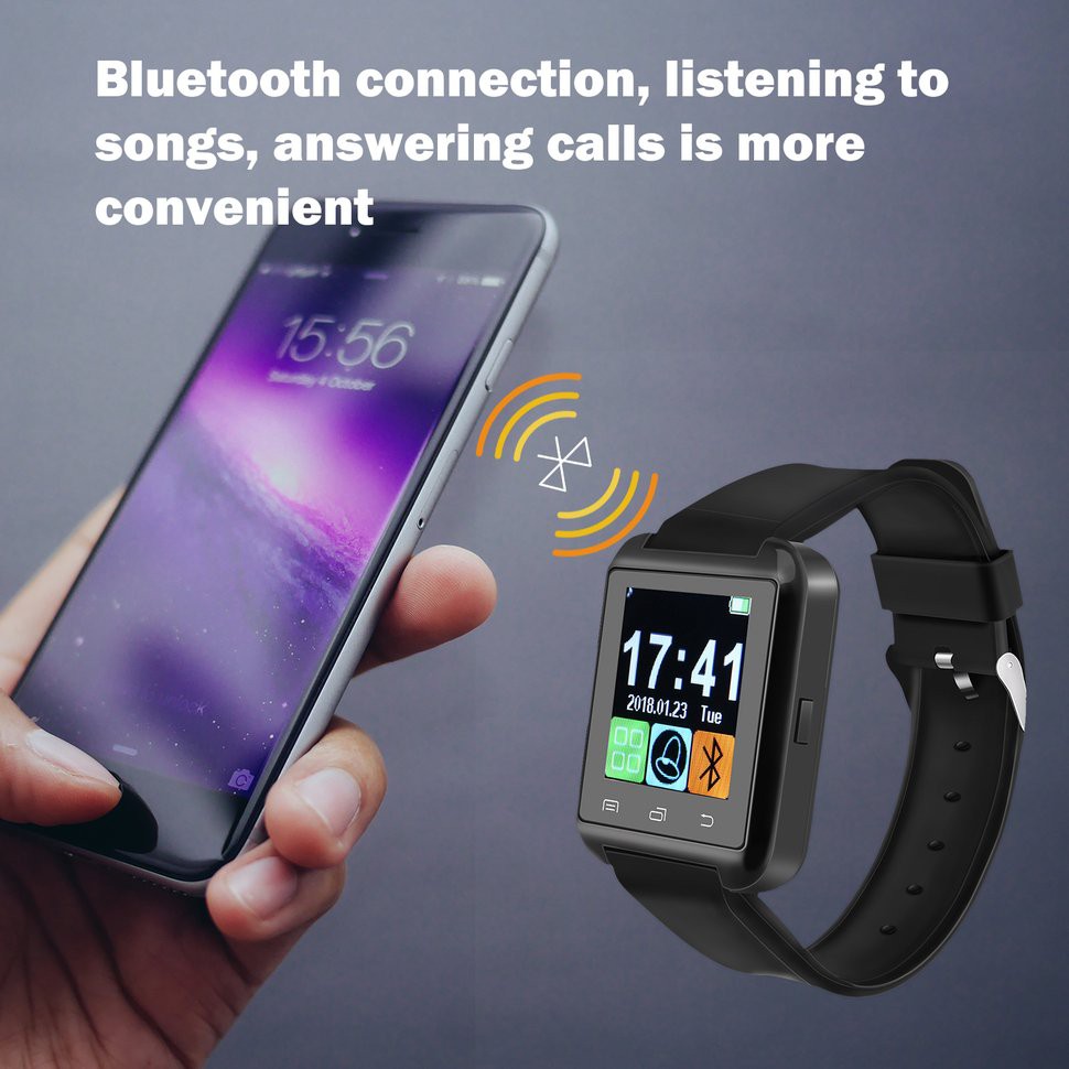Đồng Hồ Thông Minh Bluetooth Có Khe Cắm Thẻ Camera