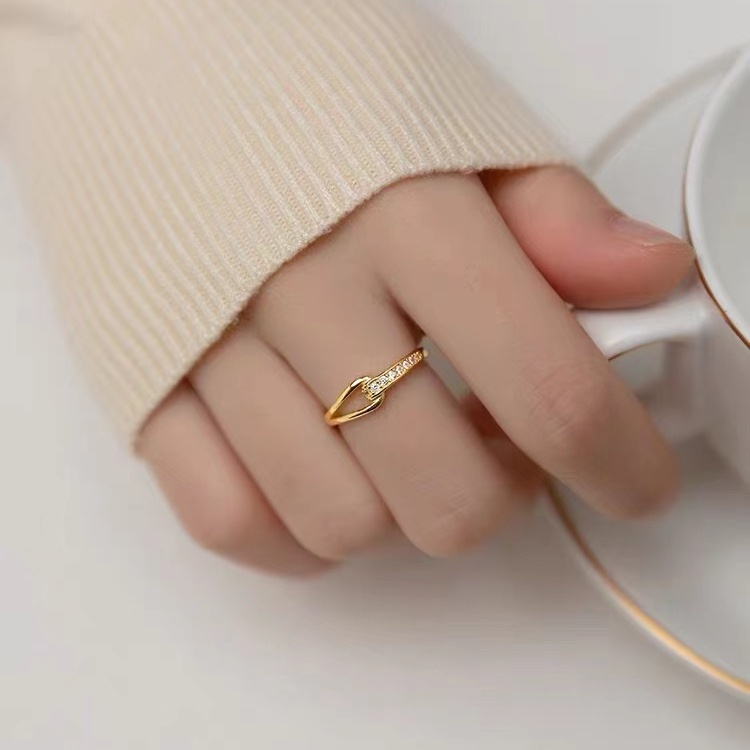 Nhẫn Hở Mạ Bạc 925 Thiết Kế Đơn Giản Thời Trang Cho Nữ