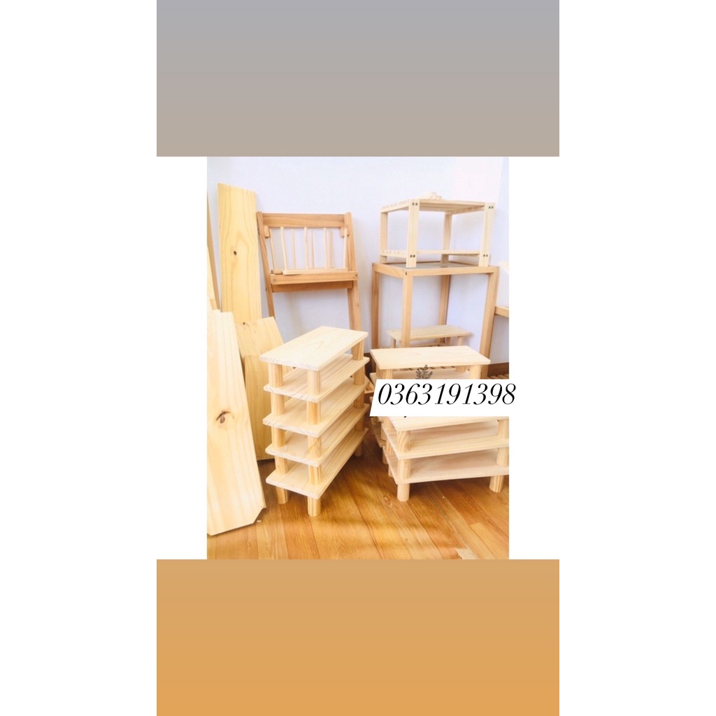 Ghế để chân văn phòng,để bàn đa năng Gỗ Thông Tự Nhiên
