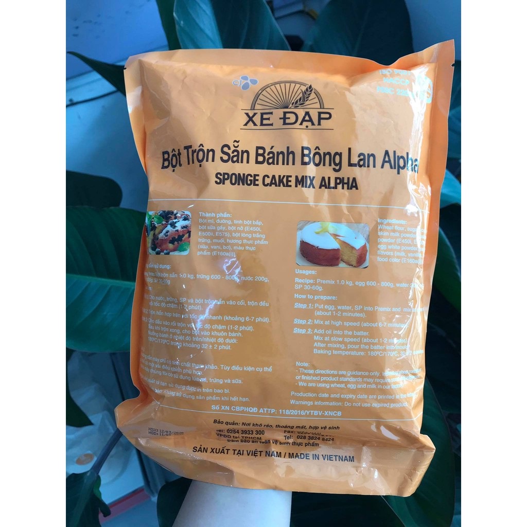 BỘT TRỘN SẴN BÁNH BÔNG LAN ALPHA HIỆU Xe Đạp