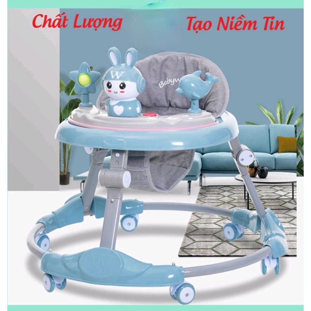 Xe Tròn Tập Đi Cho Bé 2IN1 Bánh Xe Xoay 360 - Phát Nhạc Vui Nhộn Cho Bé Yêu