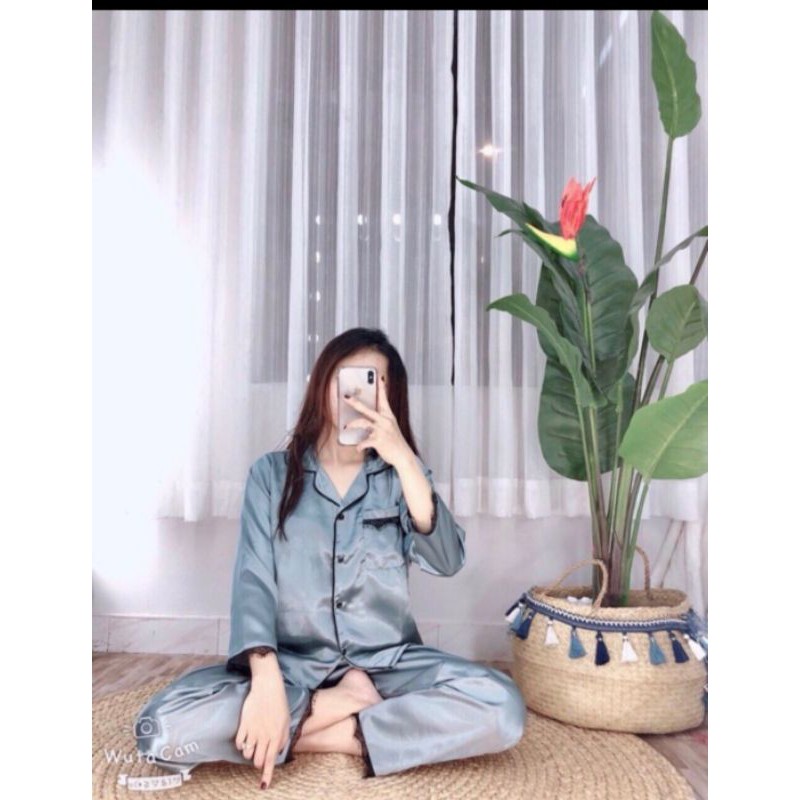 bộ pijama mặc nhà viền bèo  *