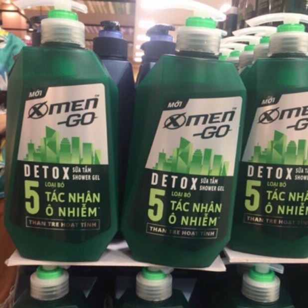 Sữa Tắm Xmen Go Detox Than Tre Hoạt Tính (630g)