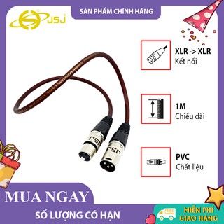 Dây canon (XLR) đực ra canon (XLR) cái JSJ 802 dài 0.6m - 1.5m thân dây mềm mại, khả năng uốn cong, cách nhiệt tốt