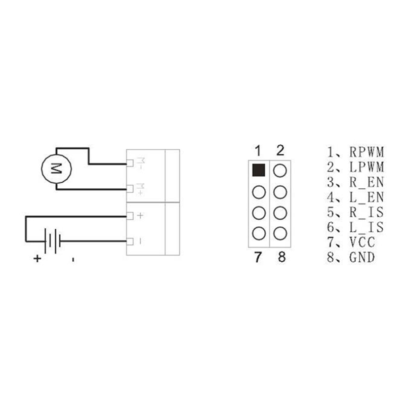 Double BTS7960 43A Cầu H Mô-đun trình điều khiển động cơ công suất cao / xe thông minh tự làm Chẩn đoán hiện tại cho Arduino