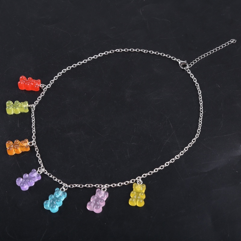 Vòng Cổ Mặt Gấu Gummy Nhiều Màu Dễ Thương Cho Nữ