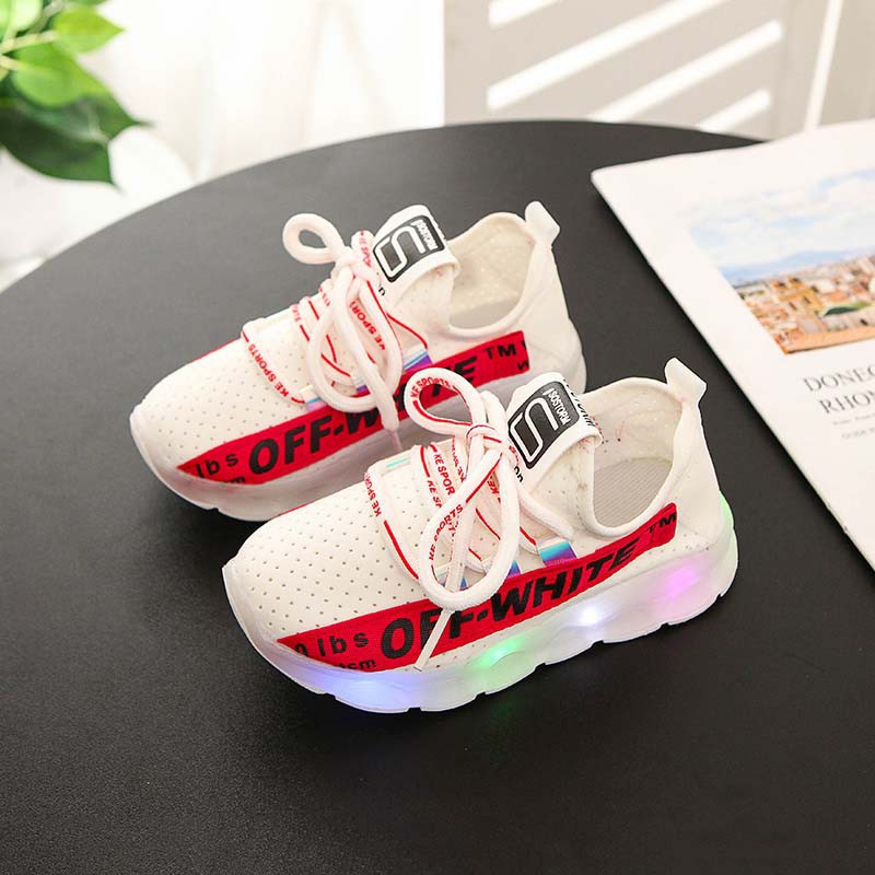 Giày Sneaker Đế Đèn Led Thời Trang Cho Bé