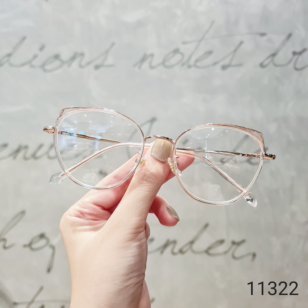Gọng kính nhựa mắt tròn nam nữ LILYEYEWEAR chắc chắn thanh nhẹ dễ đeo kiểu dáng thời trang màu sắc phong phú 11322
