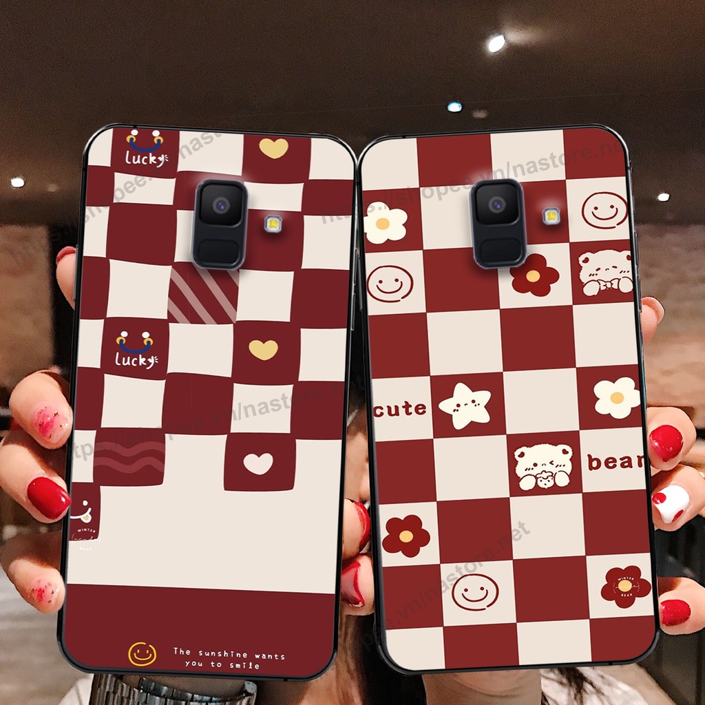 Ốp lưng Samsung A8 2018 / A8 Plus / A8+ trái tim mặt cười, gấu cute thể thao cá tính