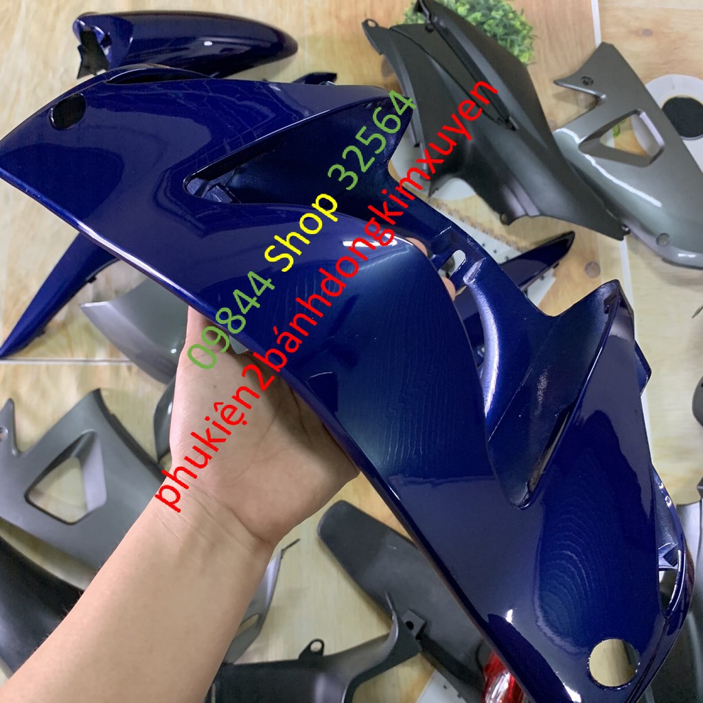 Dàn áo xe wave s100 -wave rs -wave Alpha đời 2006 đến 2016 máy 100 và 50cc,MÀU XANH TÍM