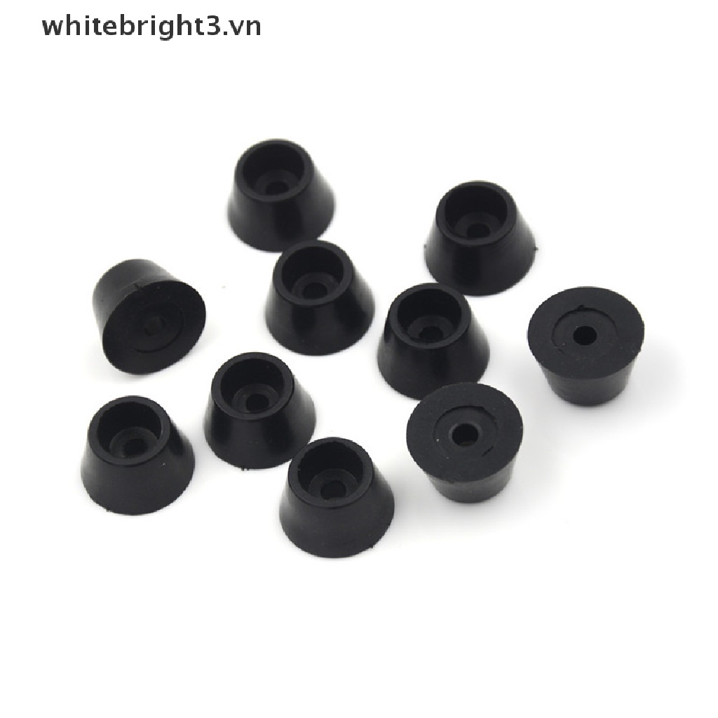 Set 10 miếng đệm cao su tròn màu đen chống va đập dành cho chân tủ