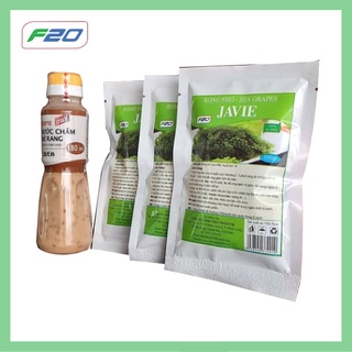 Combo 3 gói 100g Rong Nho Tách Nước Khánh Hòa. Nở gấp 3.5 lần rong nho tươi TẶNG KÈM XỐT MÈ RANG