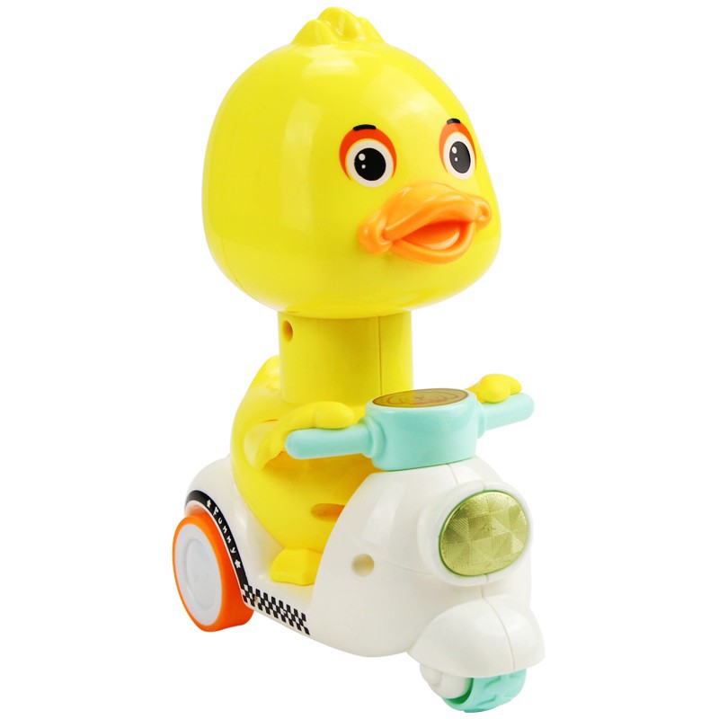 ♞▦◆Xe ô tô đồ chơi trẻ em có hình con vịt nhỏ màu vàng dạng đẩy cho bé trai 1-2-3 tuổi mô Douyin <