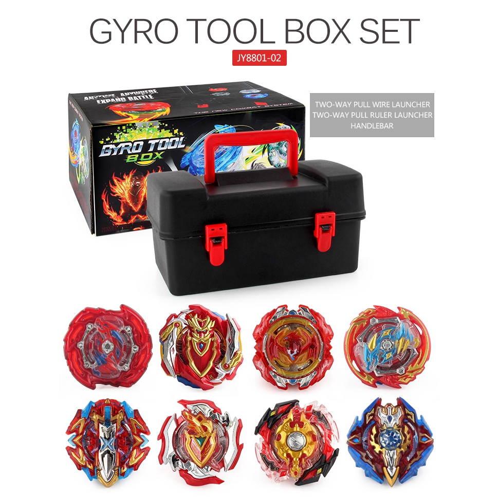 Set 8 Con Quay Đồ Chơi Beyblade+1 Có Hộp Đựng Cho Bé