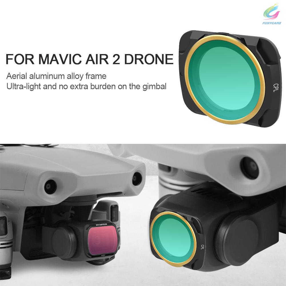 for DJI Mavic Air 2 Drone 4pcs Lens Filter Set MCUV CPL ND4 ND8 Filter Combo Multi-coated Filters Camera Lens Glass[fun]