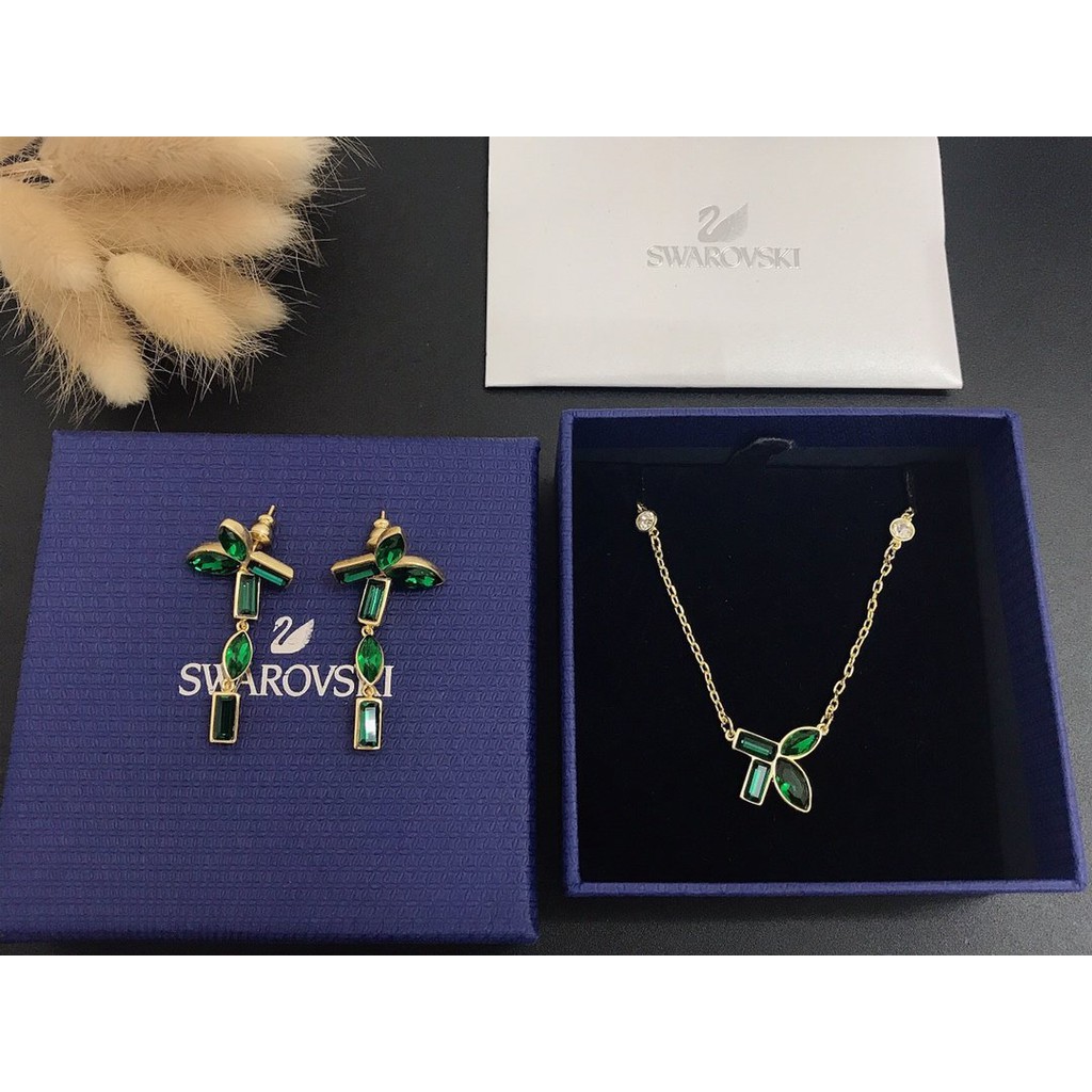 [Original] Swarovski ATELIER BEAUTIFUL EARTH necklace earrings set as a gift for girlfriend s925 silver fashion jewelry