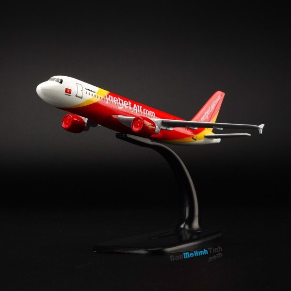 Mô hình máy bay Vietjet Airbus A320 16cm Everfly