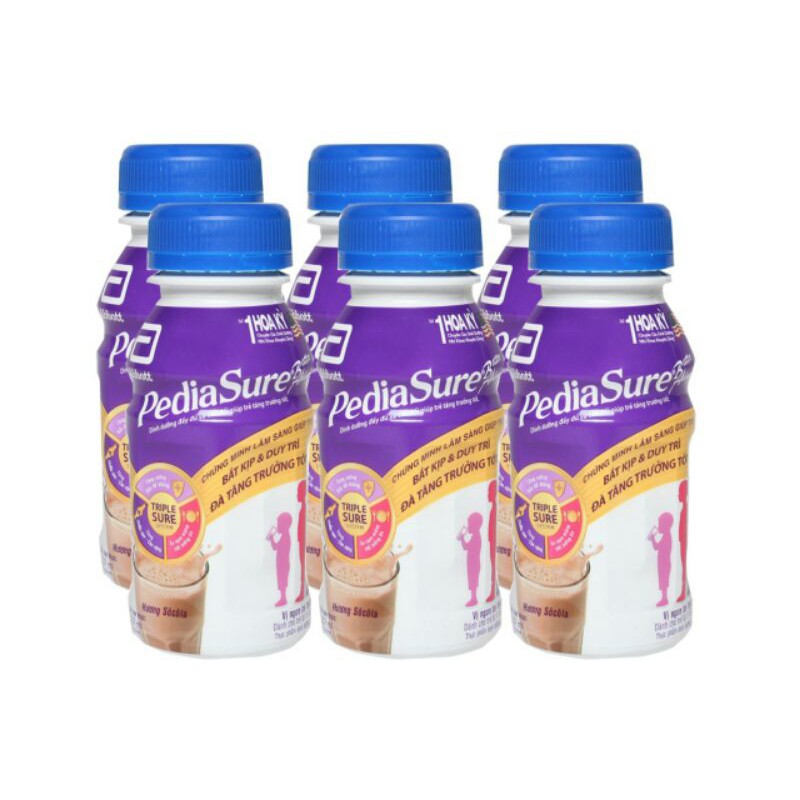Lốc 4 chai sữa bột pha sẵn Abbott PediaSure socola 237ml